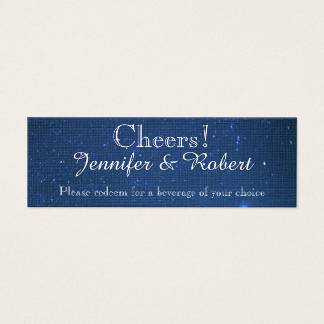 Starry Night Wedding Drink Tickets (Front)