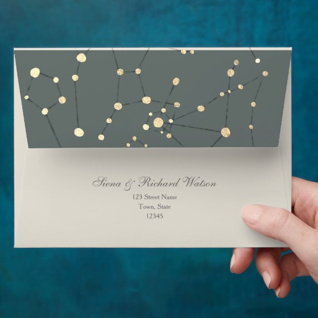 Starry Night Wedding Envelope (Hand)