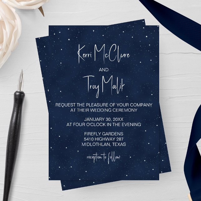 Starry Night Wedding Invitation (Creator Uploaded)