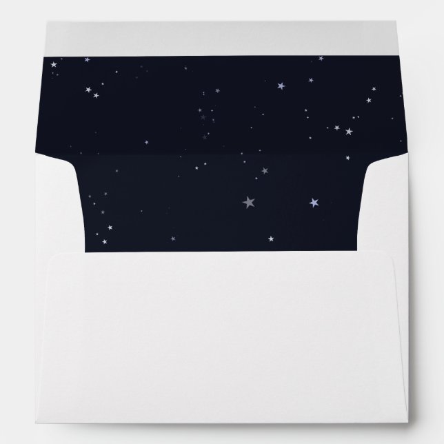 Starry Night Wedding Invitation Envelope (Back (Bottom))