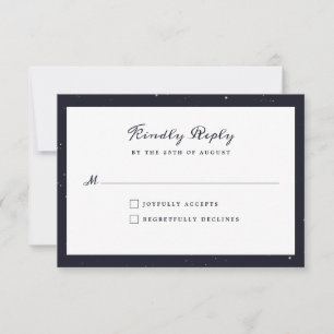 Starry Night Wedding Invitation RSVP Card