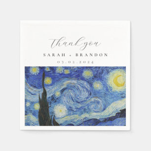 Starry night wedding  napkins