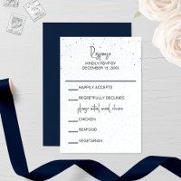 Starry Night Wedding RSVP Card
