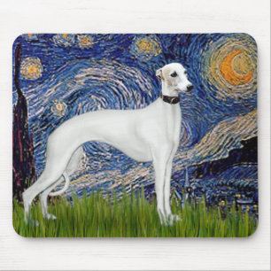 Starry Night - Whippet (11b) Mouse Pad