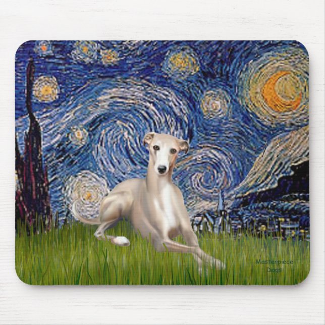 Starry Night - Whippet #2 Mouse Pad (Front)
