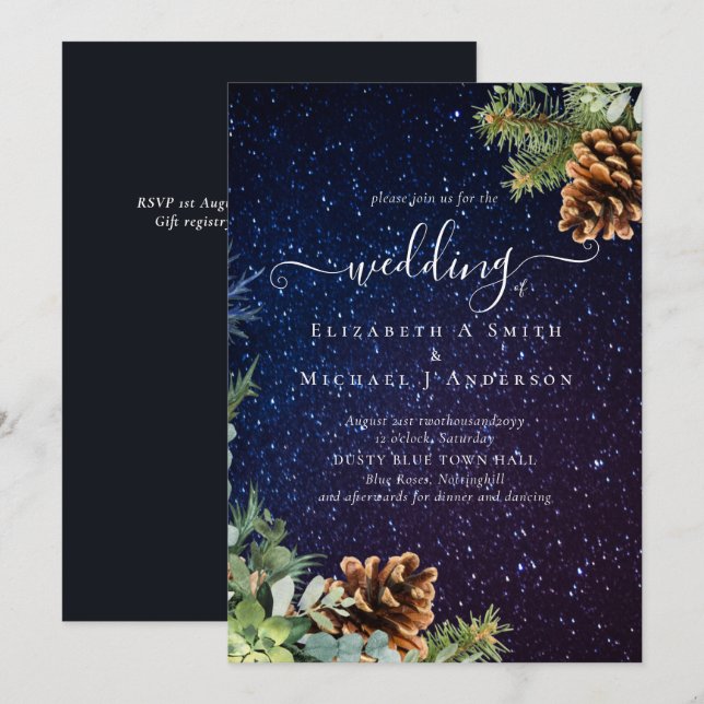 Starry Night Winter Wedding Budget (Front/Back)