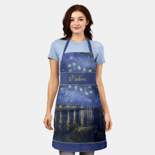 Starry Night with your name or other text Apron