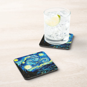 Starry Night, world famous painting by Van Gogh, Coaster