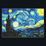 Starry Night, world-famous van Gogh art Wrapping Paper Sheet<br><div class="desc">Starry Night,  world-famous van Gogh art</div>