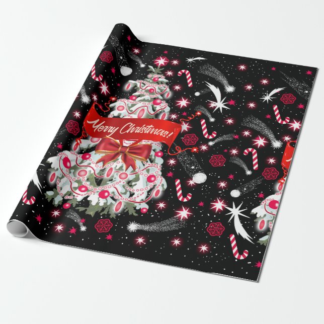 Starry Night Wrapping Paper (Unrolled)