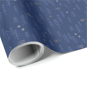 Starry Night Wrapping Paper Night Blue