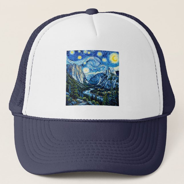 Starry Night Yosemite National Park Trucker Hat (Front)