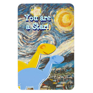 Starry Night You are a Star Cute Dinos Magnet