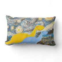 Starry Night You are a Star Cute Dinosaurs Pillow