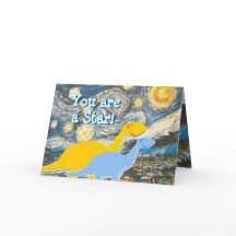 Starry Night You are a Star Dinosaurs Card