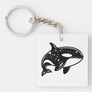 Starry Orca Key Ring