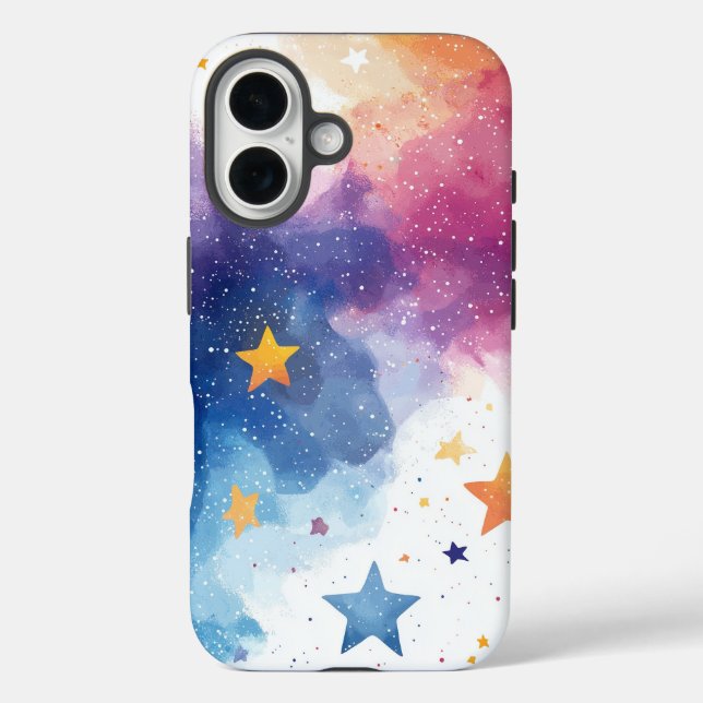 Starry Pastel Dream Watercolor Phone Case (Back)
