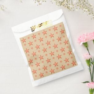 Starry pattern in gradient terracotta orange favour bags