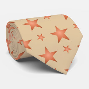 Starry pattern in gradient terracotta orange  tie