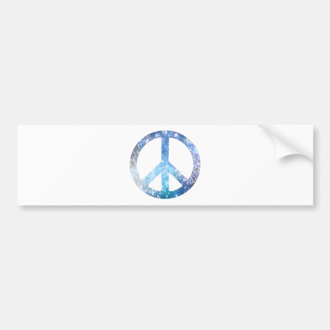 Starry Peace Sign Bumper Sticker (Front)