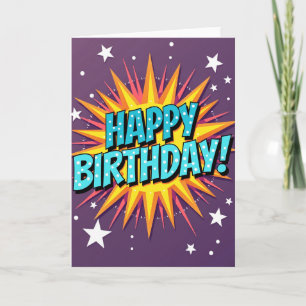 Starry Polka Dot Birthday Card