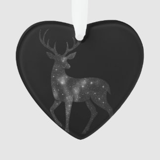 Starry Reindeer Silhouette Custom Ornament