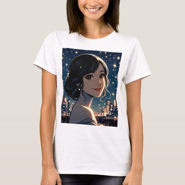 Starry Serenity Smile T-Shirt (Front)