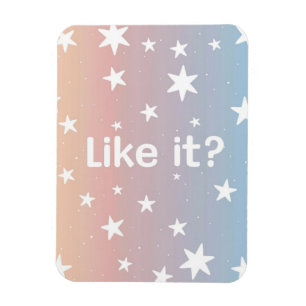 Starry Serenity: Soft Gradient with Petite Star Magnet