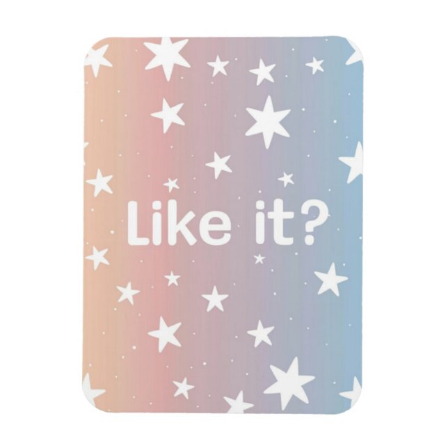Starry Serenity: Soft Gradient with Petite Star Magnet (Vertical)
