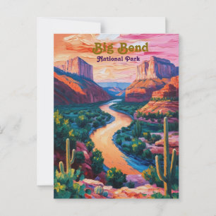 Starry Skies over Big Bend Postcard – Retro Texas 