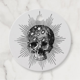 Starry Skull {{ with personalised text}} Keychain Favour Tags