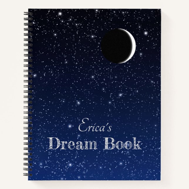 Starry Sky and Crescent Moon, Dream Journal  (Front)