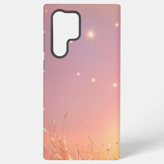 Starry Sky and Grassland Sunset Phone Case