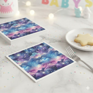 Starry Sky Baby Adoption Shower – Moon and Stars Napkin