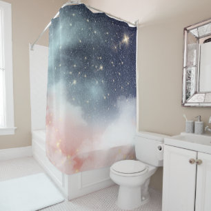 Starry Sky Background Shower Curtain
