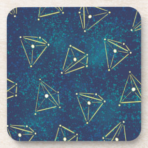 Starry Sky Chemistry Art – Molecule Constellations Coaster