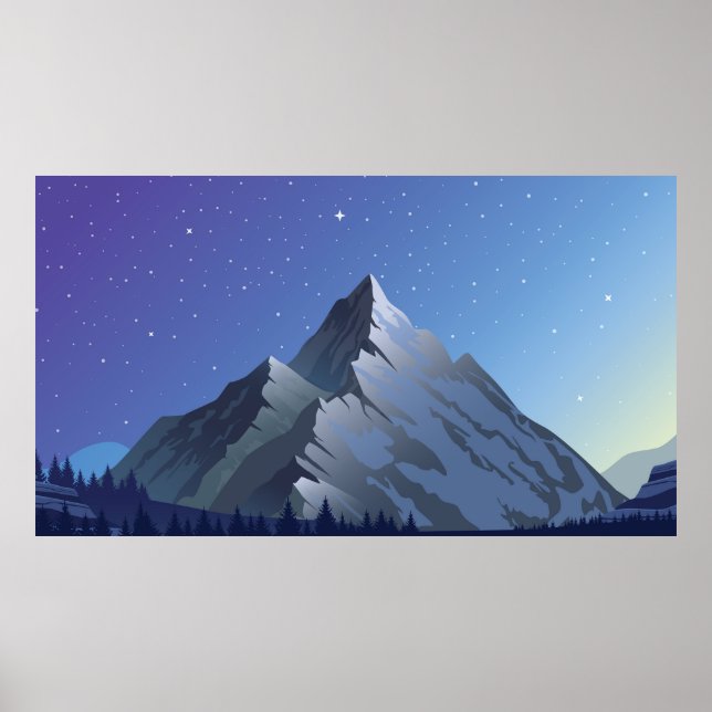 Starry sky illustration  poster (Front)