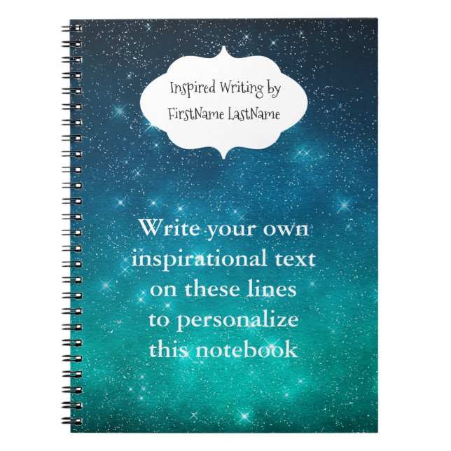Starry Sky Inspirational Writing Spiral Notebook (Front)