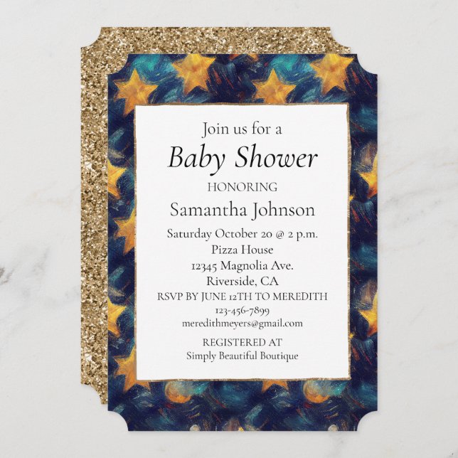 Starry Sky Invitation (Front/Back)