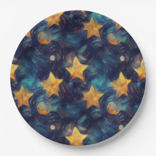 Starry Sky Paper Plate