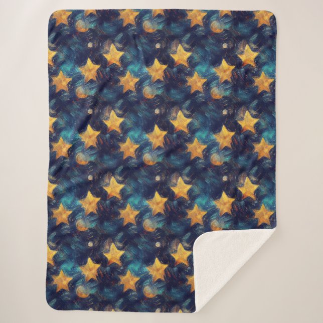 Starry Sky Sherpa Blanket (Front)