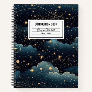 Starry Sky Swirls Composition Notebook