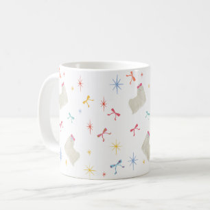 Starry Sparkle Cute Puppy Wishes Coffee Mug