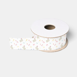 Starry Sparkle Cute Puppy Wishes Grosgrain Ribbon