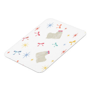 Starry Sparkle Cute Puppy Wishes Magnet