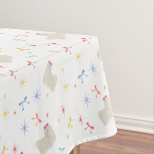 Starry Sparkle Cute Puppy Wishes Tablecloth