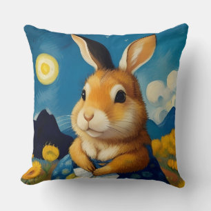 Starry Spring Bunny Cushion