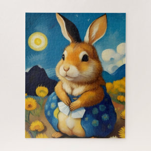 Starry Spring Bunny  Puzzle 