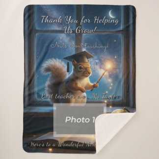 Starry Squirrel Teacher Appreciation Blanket