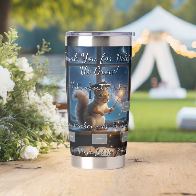 Starry Squirrel Teacher Appreciation Tumbler (Wedding)
